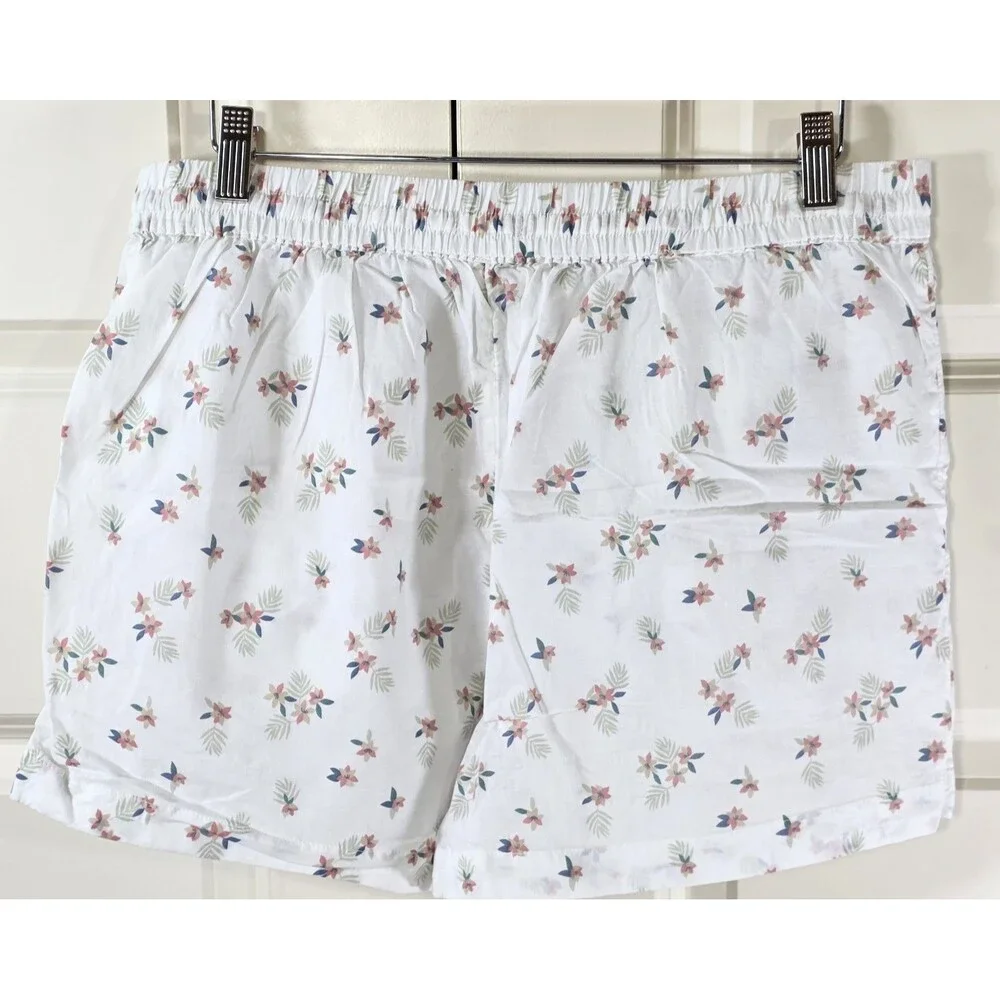 DIP Sleepwear Pajama Set Floral Cotton Blend Women Cami Top XL Shorts L Romantic